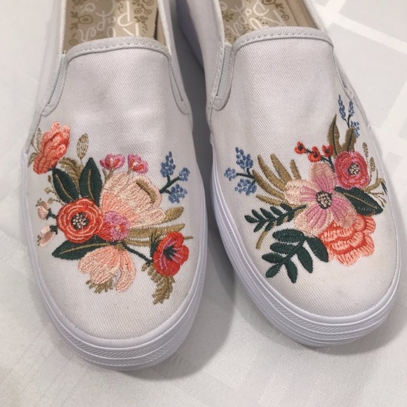 Keds Rifle Paper Co. Embroidered Slip Ons - Picture 3 of 9